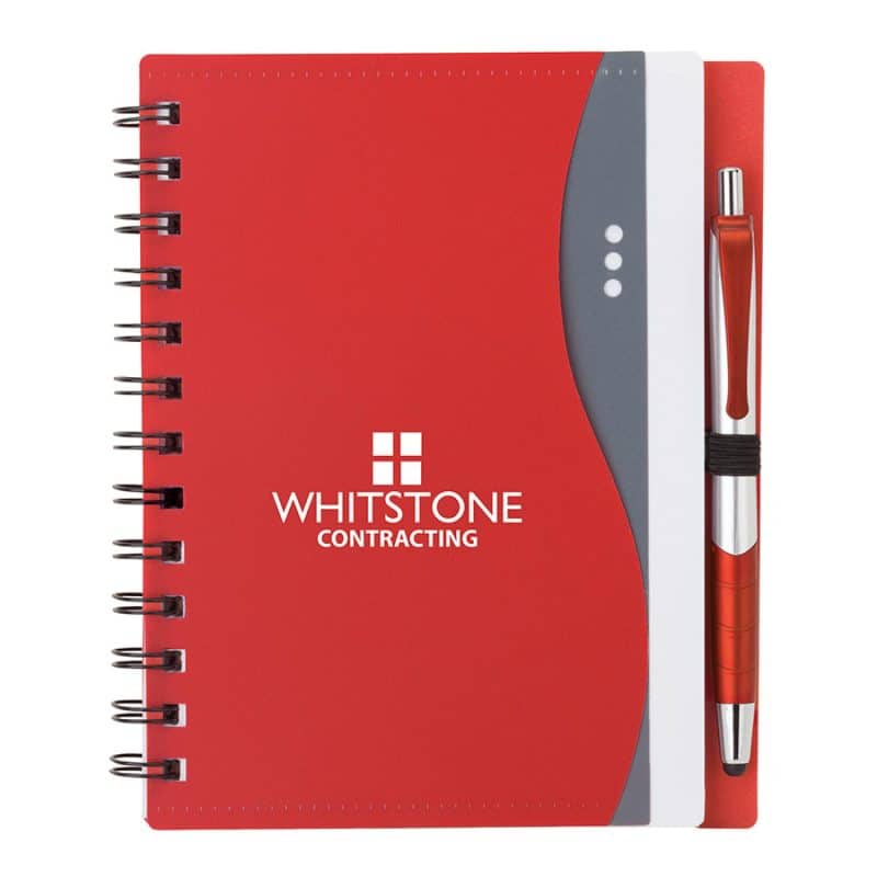 Custom Bellevue Junior Notebook w/Stylus Pen - 1