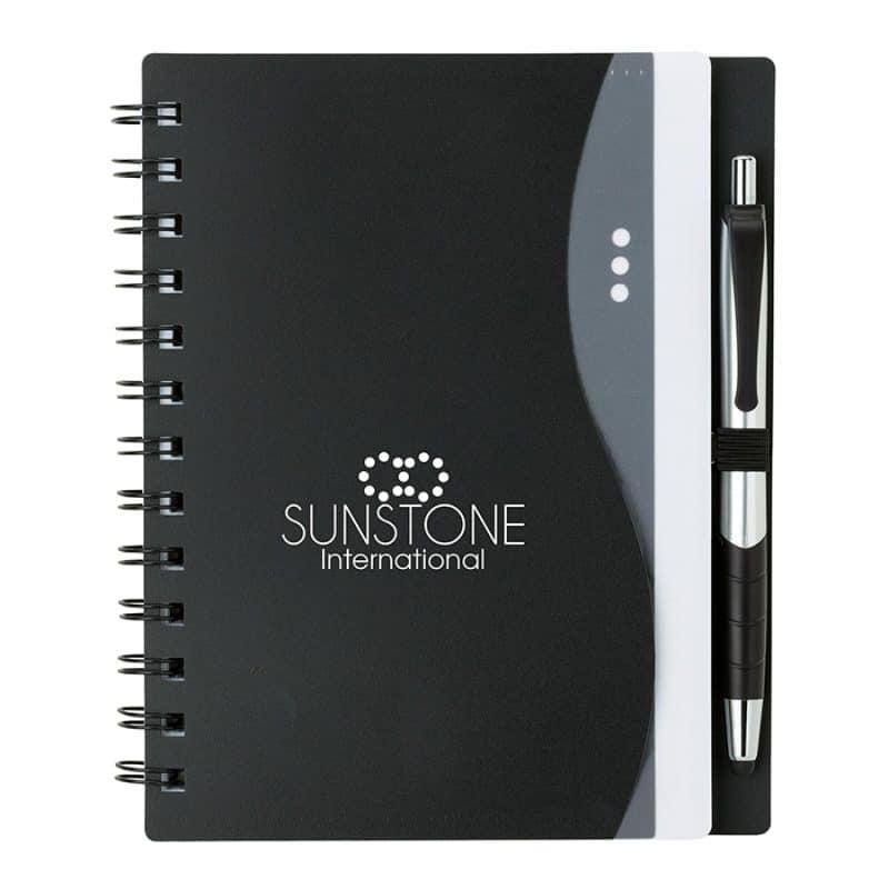 Custom Bellevue Junior Notebook w/Stylus Pen - 2