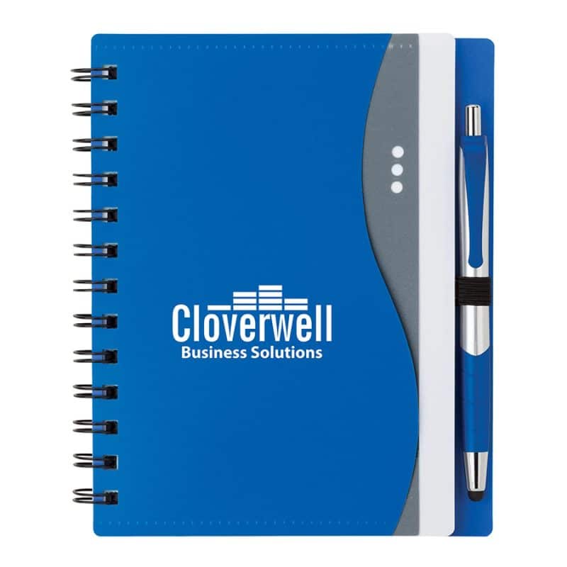 Custom Bellevue Junior Notebook w/Stylus Pen - 3