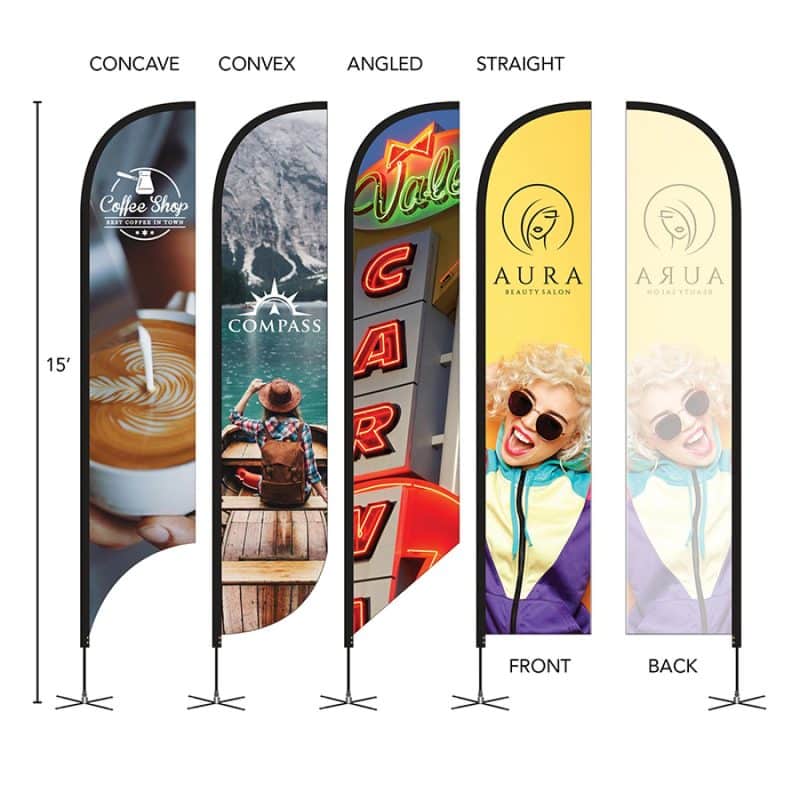 Custom DisplaySplash 15' Single-Sided Custom Feather Flag - 1