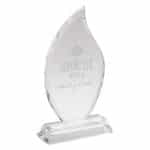 Custom Fiamma II Large Crystal Flame Award