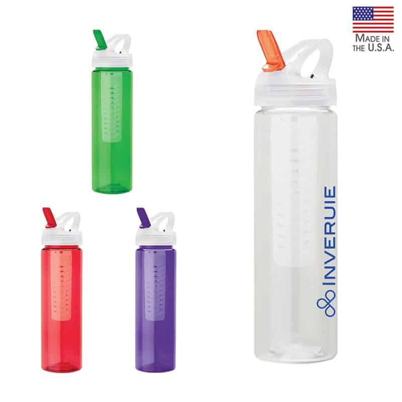Custom Laguna 32 oz. PET Bottle with Flip Spout & Infuser - 1