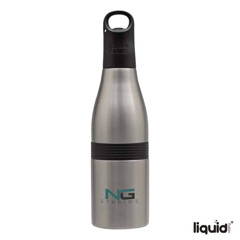 Custom Liquid Fusion Icy Bev Kooler 22 oz. 3-In-1 Double Wall Stainless Steel Bottle - 4