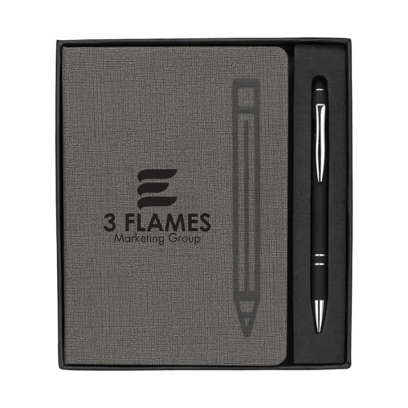 Custom Manhattan Gift Set w/ Magnetic Journal and Pen - 1