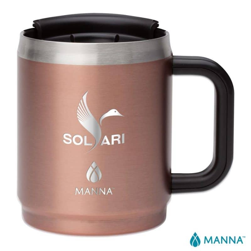 Custom Manna 14 oz. Boulder Stainless Steel Camping Mug w/ Handle - 2