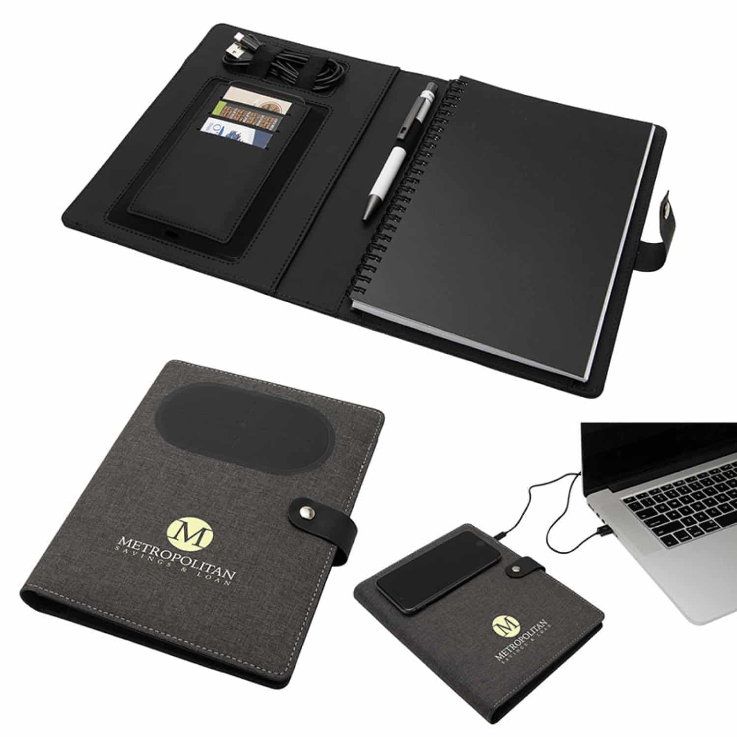 Custom Navigate Notebook w/ Wireless Phone Charger