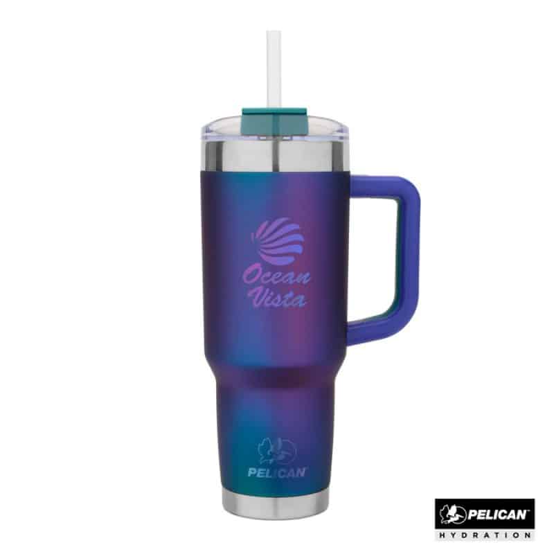 Custom Pelican Porter 40 oz. Double Wall Stainless Steel Travel Tumbler - Shimmer Collection - 1