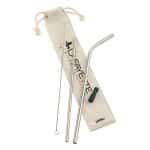 Custom Perka Avila 5-Piece Stainless Steel Straw Set