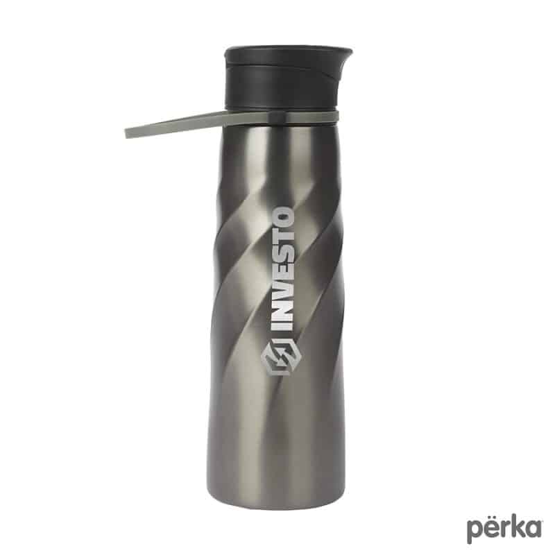 Custom Perka Tristan 34 oz./1L Single Wall Stainless Steel Sport Bottle - 1