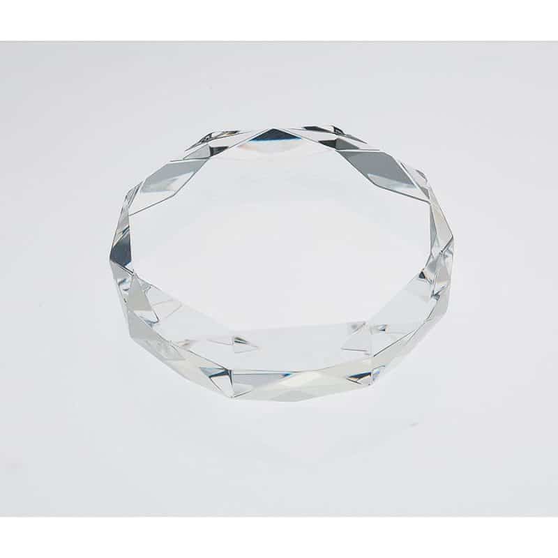 Custom Rimini Gem Cut Crystal Paperweight - 1
