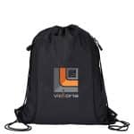 Custom Seville Drawstring Bag w/ Color Accents - 1