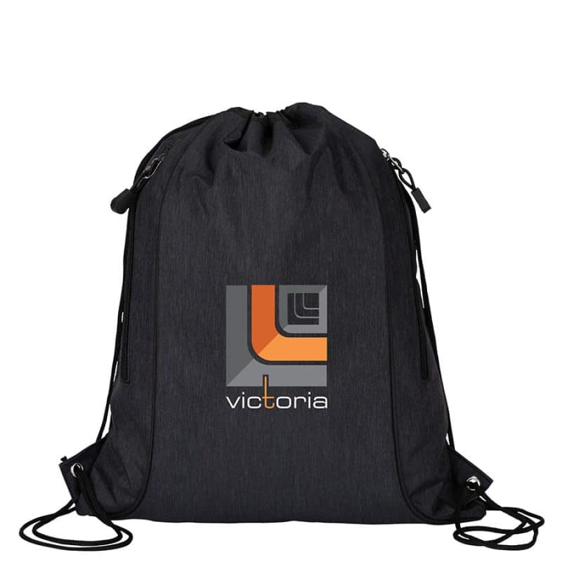 Custom Seville Drawstring Bag w/ Color Accents - 1