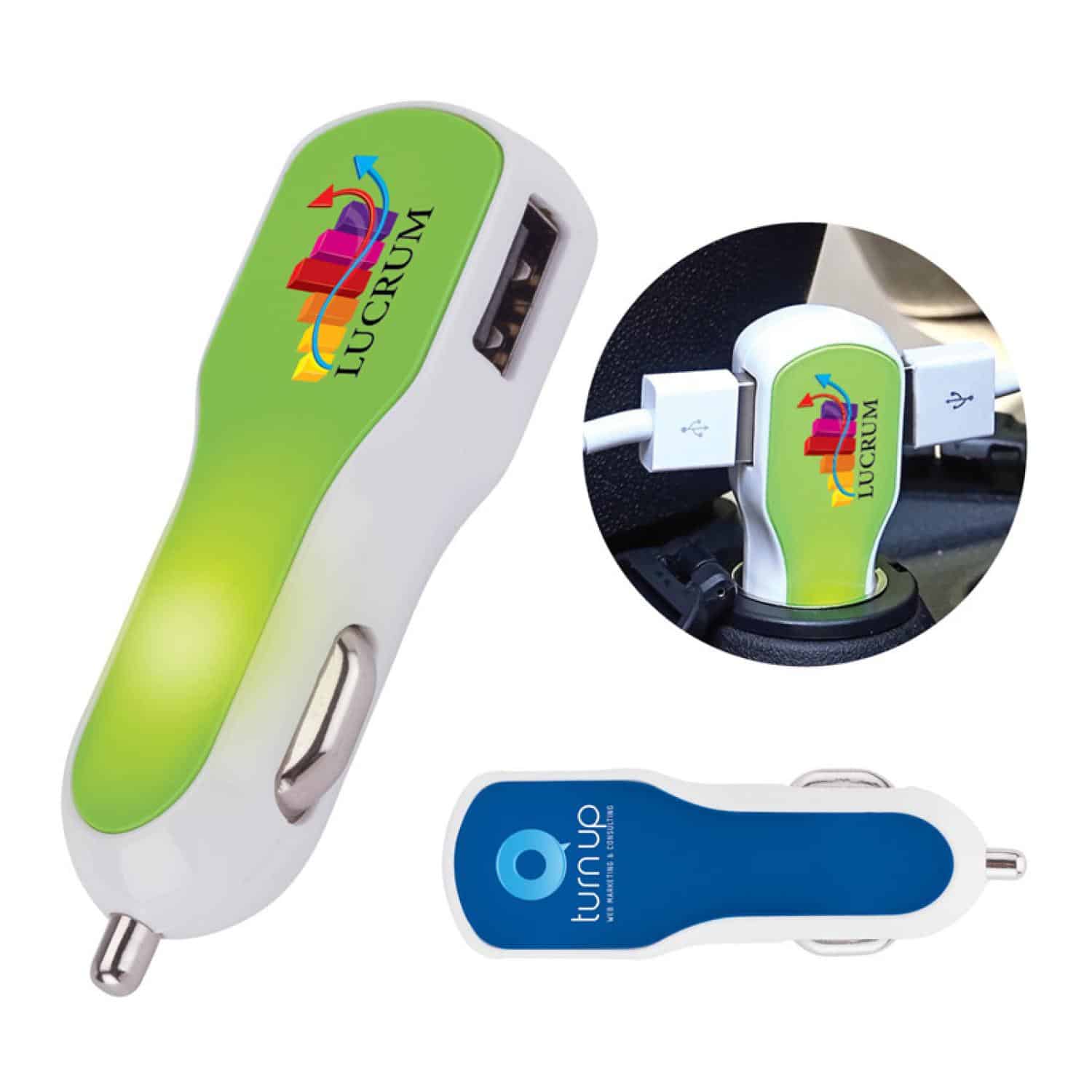 Custom Solas Twin Port USB Car Charger