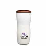 Custom Tarrazu 12 oz. Double Wall Ceramic Tumbler w/ Wood Lid - 1