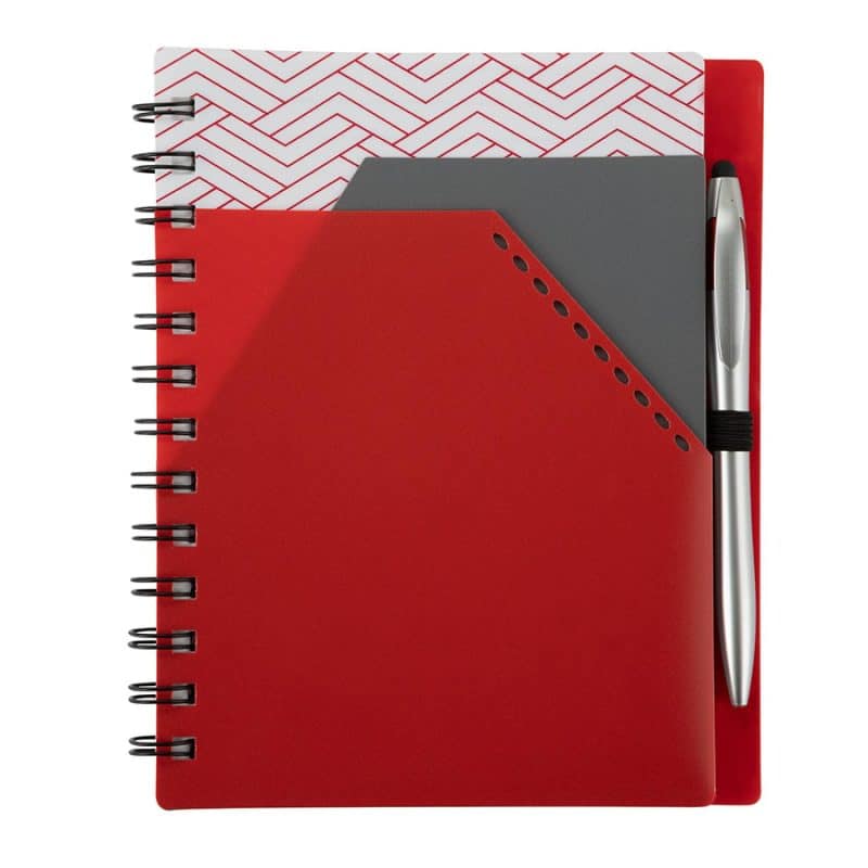 Custom Trapezoid Junior Notebook w/ Stylus Pen - 3