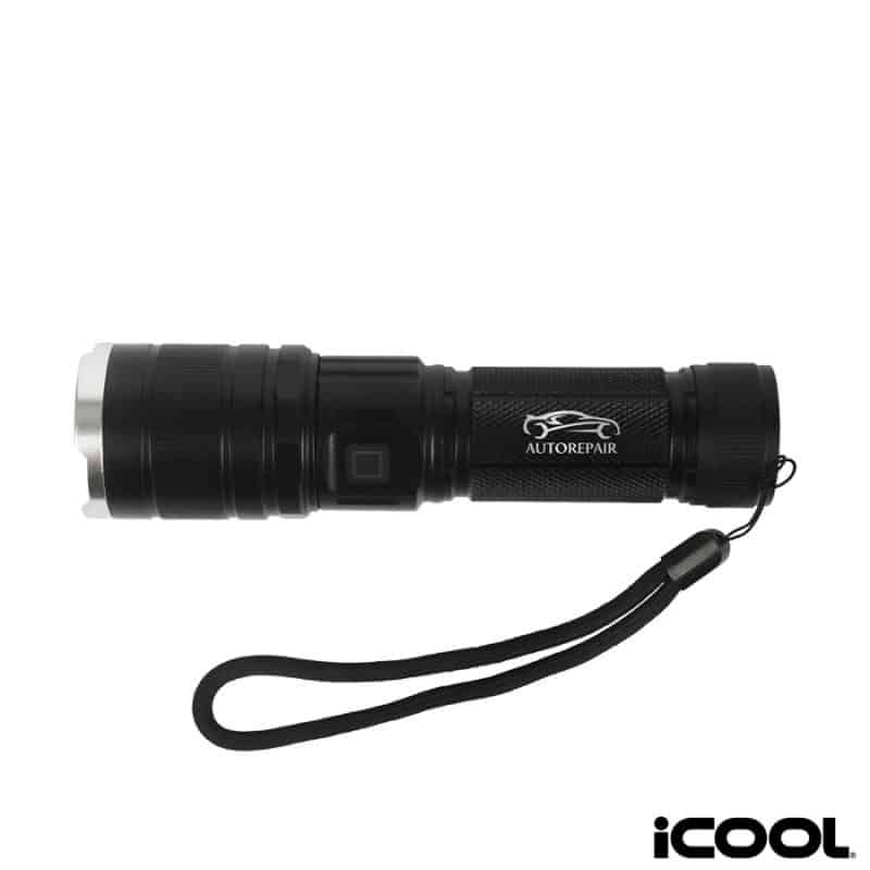 Custom iCOOL Telluride Rechargeable 480-Lumen Aluminum Tactical Flashlight - 1