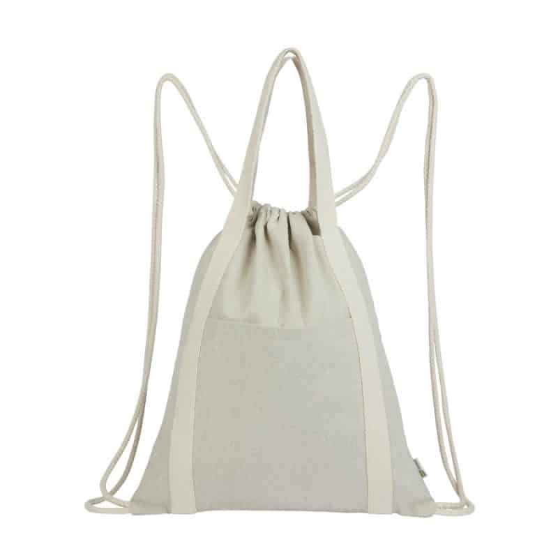 Custom Renew II 9 oz. Recycled Cotton Drawstring Bag - 1