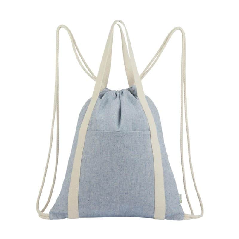 Custom Renew II 9 oz. Recycled Cotton Drawstring Bag - 2