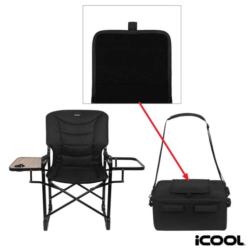 Custom iCOOL Twin Peaks Deluxe Camping Chair With 18-Can Cooler - 1