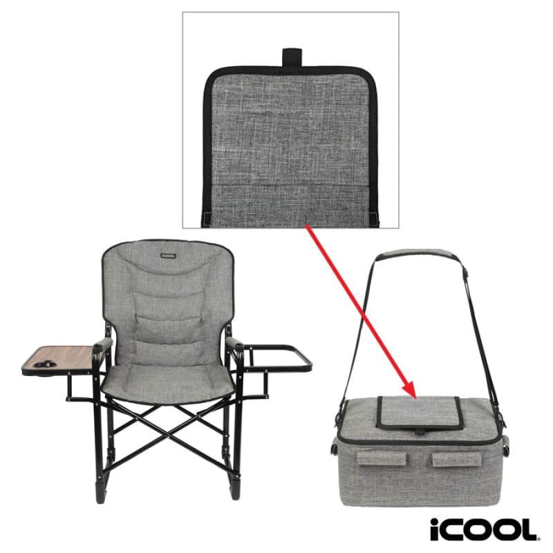 Custom iCOOL Twin Peaks Deluxe Camping Chair With 18-Can Cooler - 2