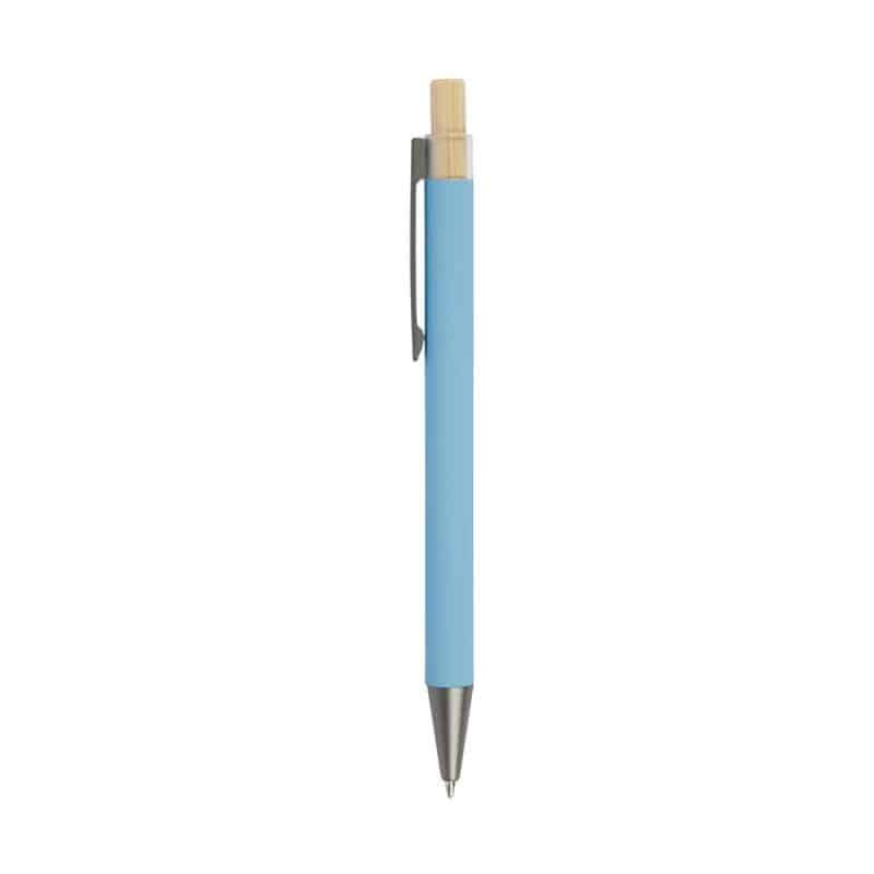 Custom Arundi Recycled Aluminum Pen With Bamboo Plunger - 4