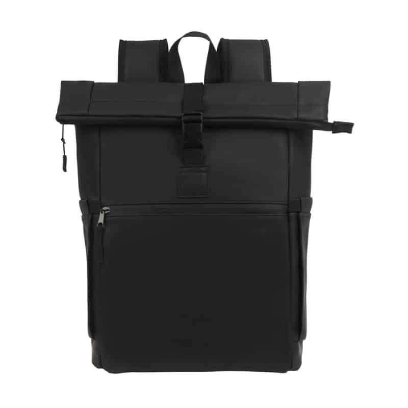 Custom Casey PU Roll-Top Laptop Backpack - 1