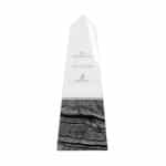 Custom Deneb Crystal Obelisk with Marble Base