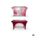 Custom DisplaySplash 4' Stretch Open Back Table Cover - 1