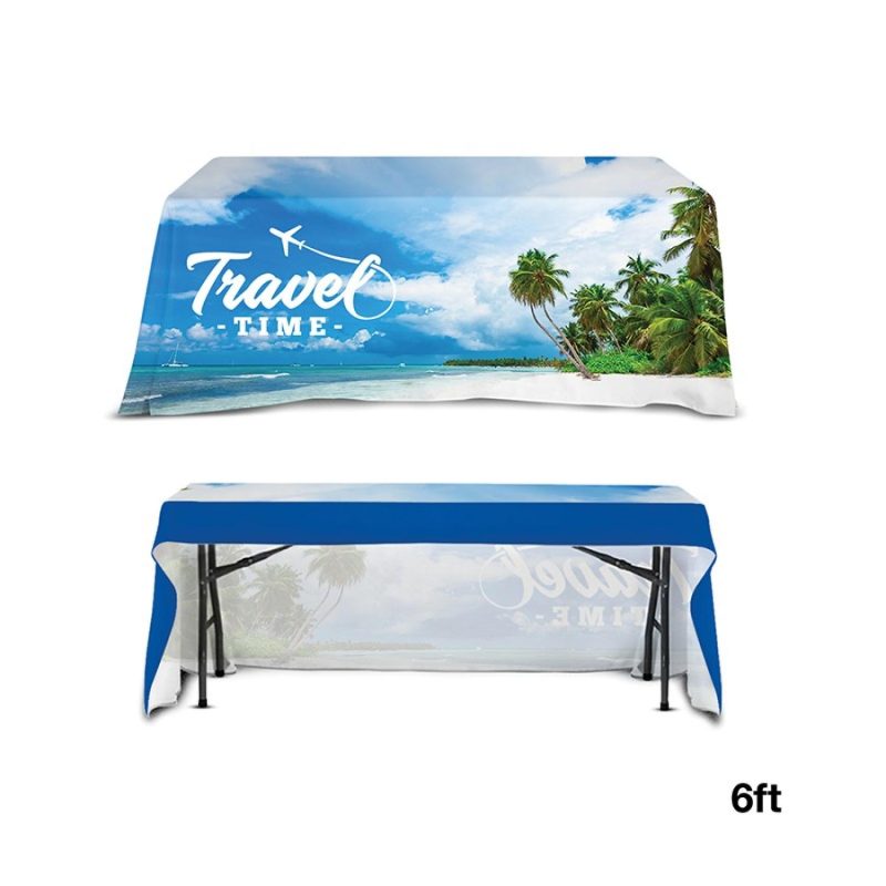 Custom DisplaySplash 6' Open Back Table Throw - 1