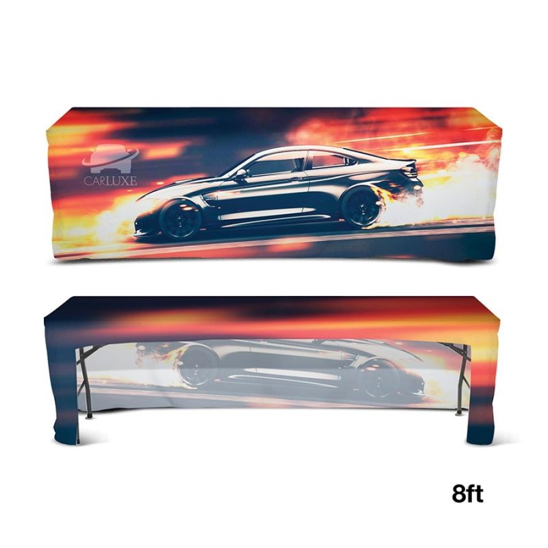 Custom DisplaySplash 8' Fitted Open Back Table Cover - 1