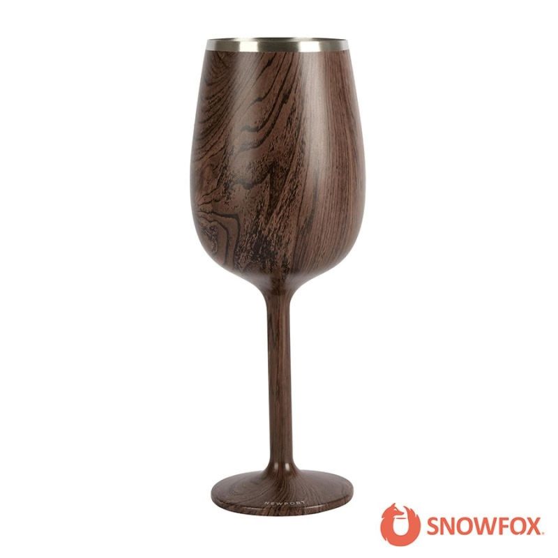 Custom Snowfox 12 oz. Insulated Stemmed Wine Glass - 3