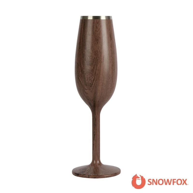 Custom Snowfox 6 oz. Insulated Champagne Flute - 3