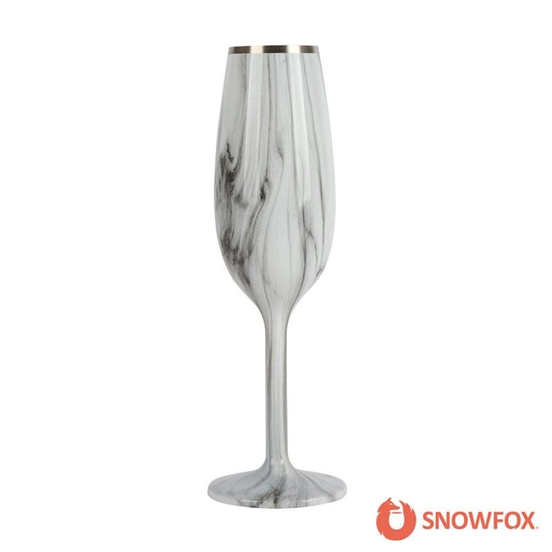 Custom Snowfox 6 oz. Insulated Champagne Flute - 5