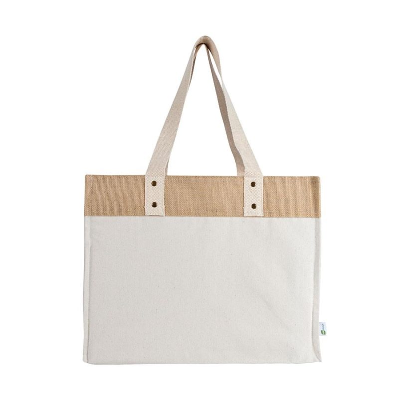 Custom Sophia Canvas Tote With Jute Trim - 1