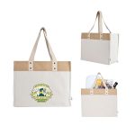 Custom Sophia Canvas Tote With Jute Trim