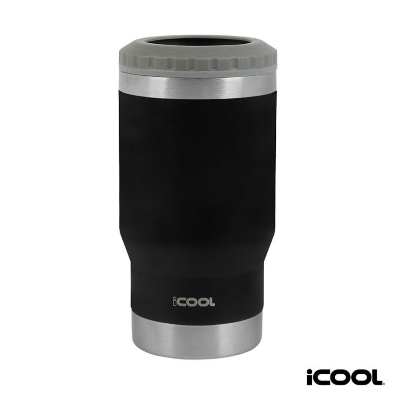 Custom iCOOL Oswego 14 oz. Double Wall Stainless Steel Can Cooler / Tumbler - 1