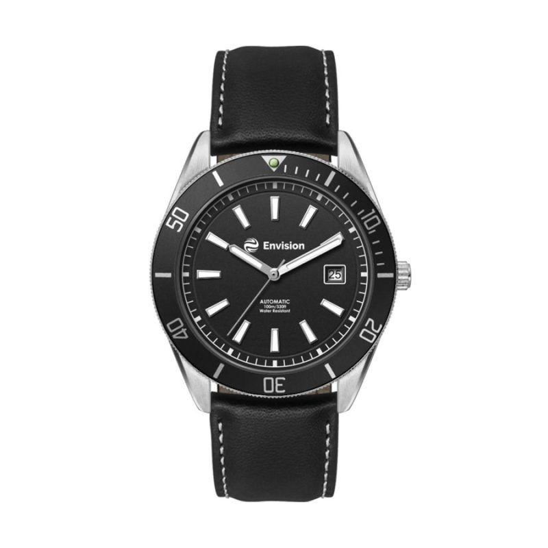 42mm, Ss, Silver Case, Bk Bezel, Automatic Mvt, Dte