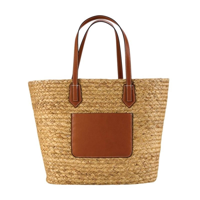 Custom Akena Natural Hyacinth Grass Tote - 1