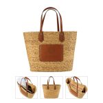 Custom Akena Natural Hyacinth Grass Tote