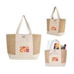 Custom Emma Jute and Cotton Shopper Tote