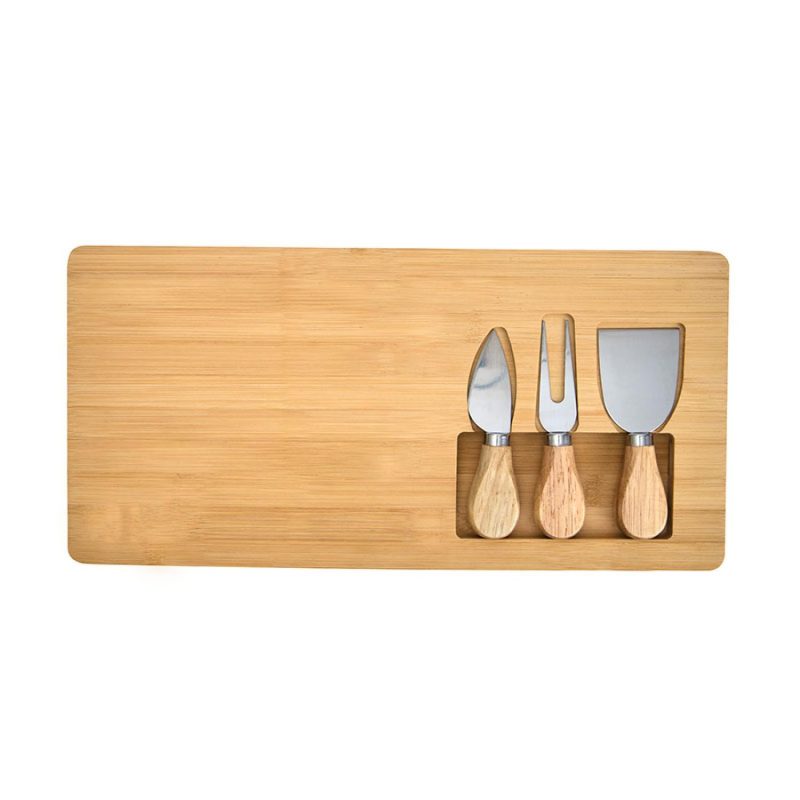 Custom Morrissey 4-Piece Bamboo Cheese Set - 1