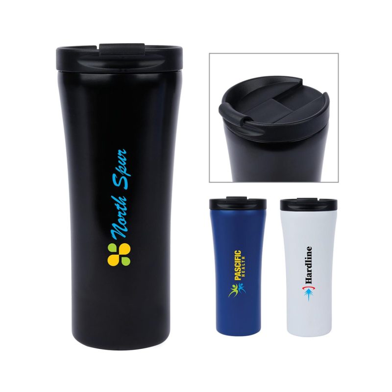 Conrad-16-oz-Double-Wall-Steel-Vacuum-Travel-Tumbler-KM6419 Conrad 16 oz. Double Wall Steel Vacuum Travel Tumbler