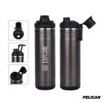 Custom Pelican Pacific Chug 26 oz. Topographical Recycled Double Wall Stainless Steel Water Bottle
