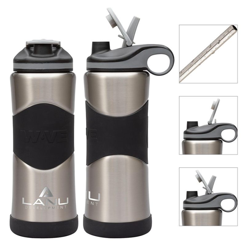 Wave-Big-Sur-34oz-Double-Wall-Stainless-Steel-Water-Bottle-w-Copper-Lining-KW3503 Wave Big Sur 34oz. Double Wall Stainless Steel Water Bottle w/ Copper Lining