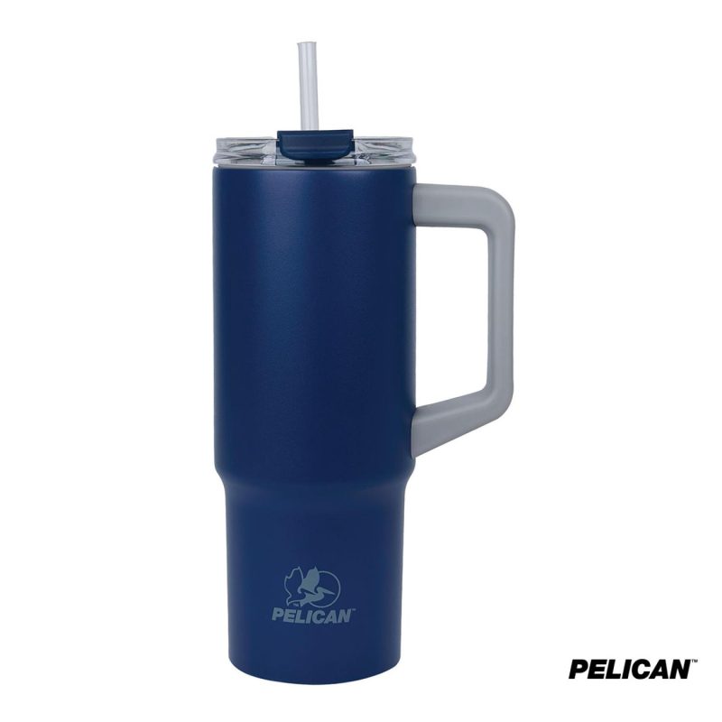 Custom Pelican Dayventure 24 oz. Recycled Double Wall Stainless Steel Double Lid Travel Tumbler - 2