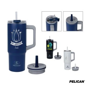 Pelican Dayventure 24 oz. Recycled Double Wall Stainless Steel Double Lid Travel Tumbler