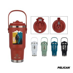 Pelican Porter Dual Swing 30 oz. Recycled Double Wall Stainless Steel Tumbler