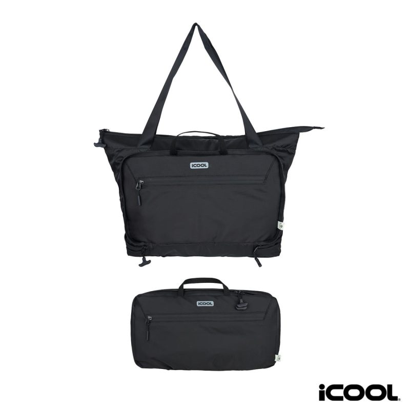 Custom iCOOL Rockvale Repreve Packable Puffer 20-Can Cooler Tote - 1
