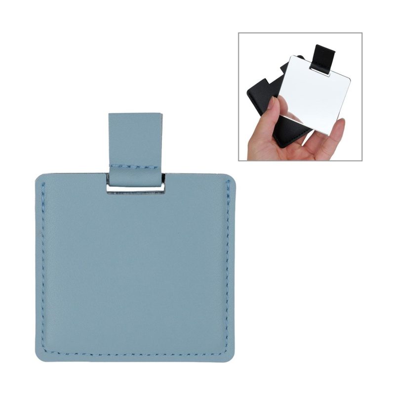 Custom Kiva Pocket Mirror w/ PU Case - 2