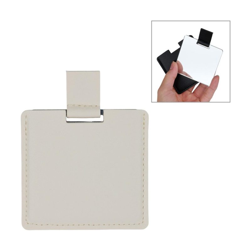 Custom Kiva Pocket Mirror w/ PU Case - 3